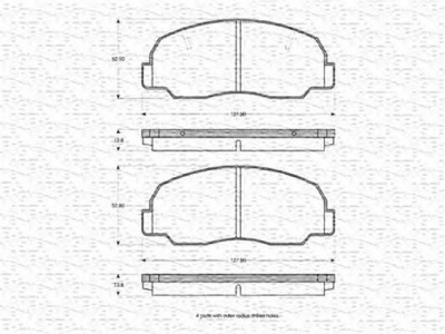 MAGNETI MARELLI 363702161003 -  Комплект тормозных колодок, дисковый тормоз